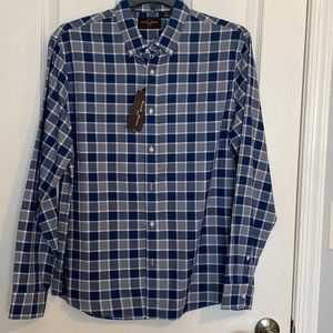 Mens Casual Button Down Plaid Shirt